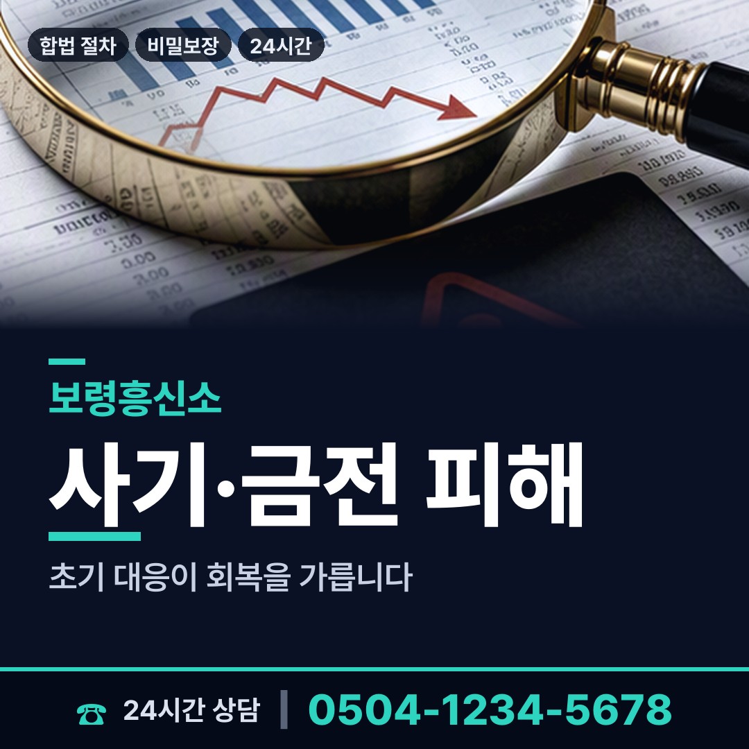 보령 웅천읍 당일조사 상담 안내